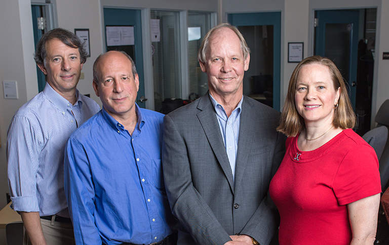 (Left to right): Daniel Lopresti, Jeff Rickman, Martin Harmer, and Kate Arrington.