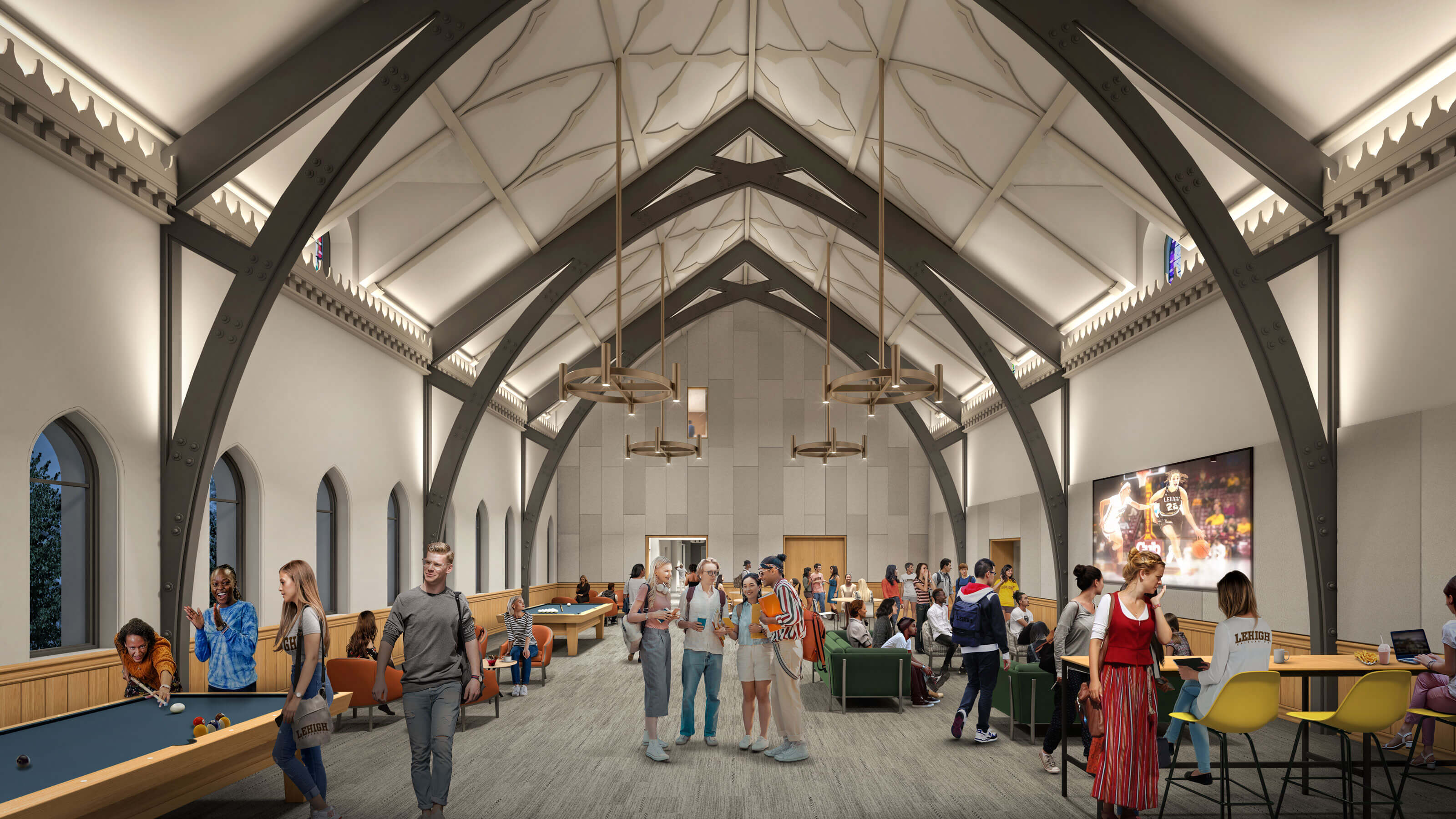Rendering of the Clayton University Center Great Room