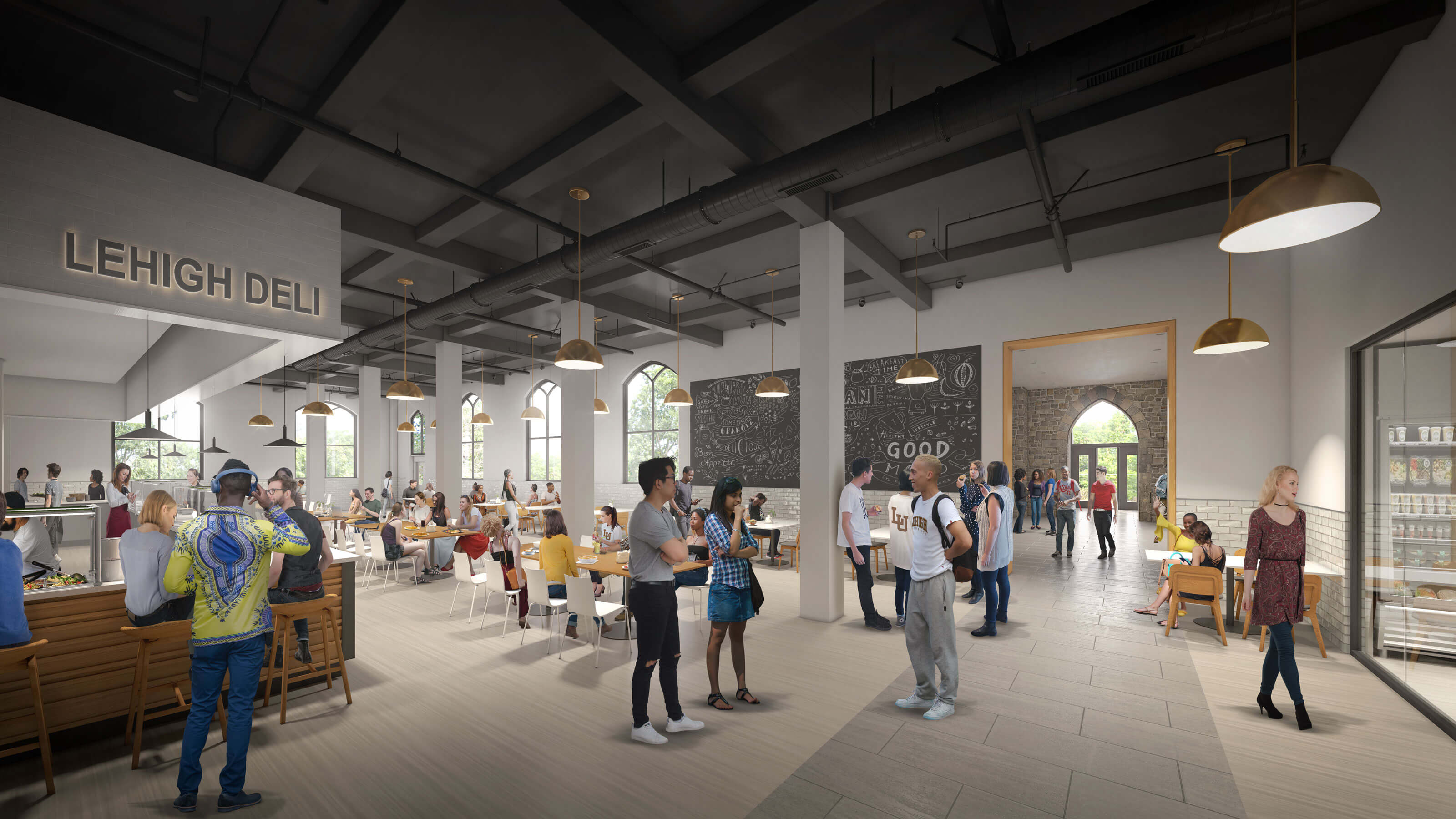 Rendering of the Clayton University Center Lower Eatery