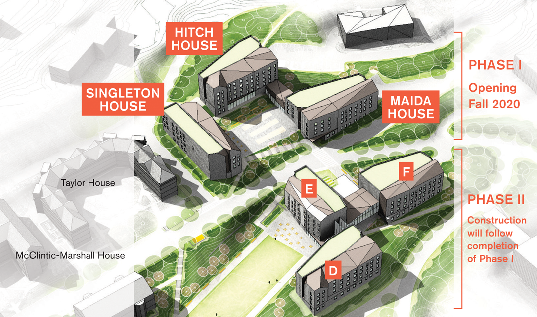 Hitch Maida Singleton House Map on Lehigh's campus