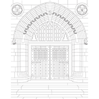 Packard Door coloring page preview